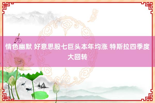 情色幽默 好意思股七巨头本年均涨 特斯拉四季度大回转